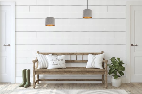 MODERNE GYLDEN FLØJLS LAMPESKÆRM 20 cm