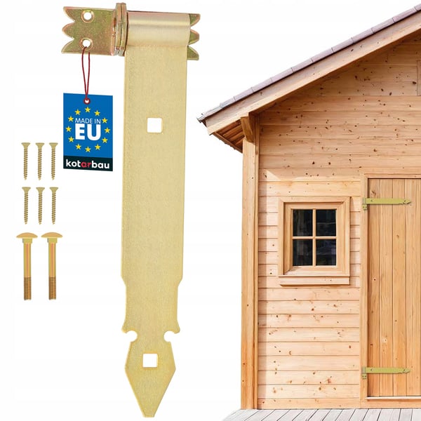 KOTARBAU® gångjern 300 mm forgyldt stål garagedørsgångjern for jalousier paviljonggångjern