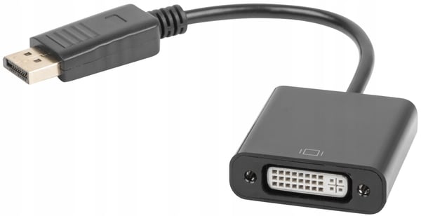 Lanberg AD-0007-BK DisplayPort (han) -> DVI-D (hun)(24+5) Dual Link adapterkabel