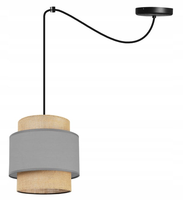 Hængende lampe, loftslysekrone, lampeskærm, boho juta