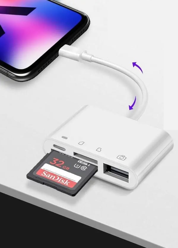 Lightning-adapter SD MicroSD-kortläsare USB 3.0