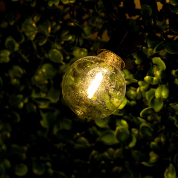 Udendørs have guirlande lyskæde 15,2m 30x LED dekorative kugler 3000K + DOLLIS LUMILED fjernbetjening