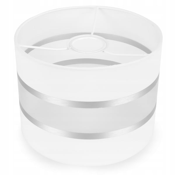 MODERNE LAMPESKÆRM 20 CM KROM STRIBE VALG AF 8 FARVER