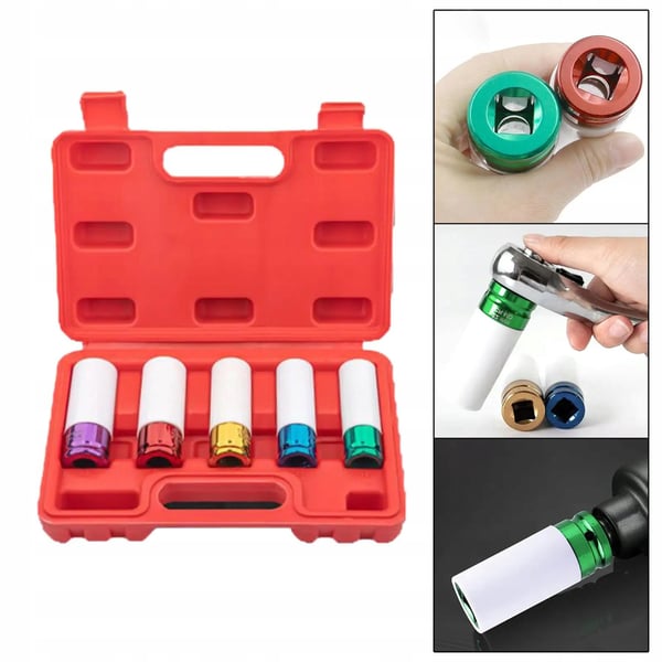 Krafttoppe til fælge 1/2" 15, 17, 19, 21, 22 mm