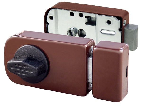 MINOS YTMONTERINGSLÅS MED 50 MM BRUN CYLINDER - MP ZN MI5BR