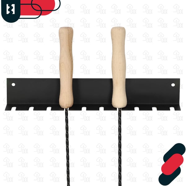Kotarbau® Grillihaarukat, Kaksipiikkinen grillihaarukka nuotioon, Aaltoileva makkaratikku, 100 CM, 10 kpl setti + ripustin