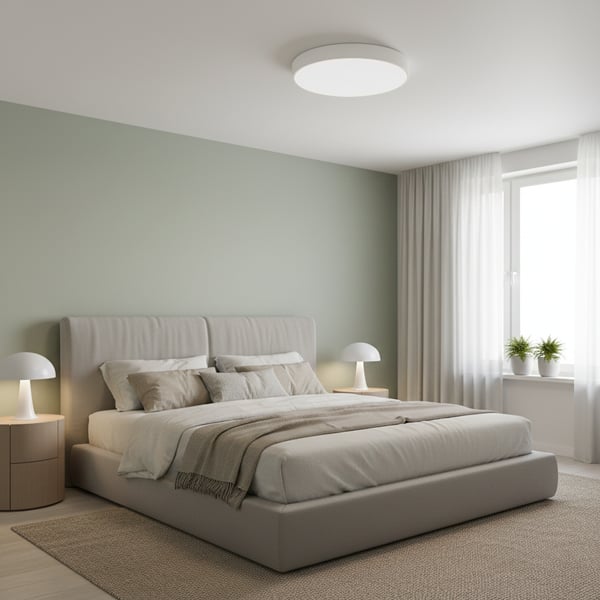 Loftlampe til påbygning, rund, flimrfri, kold hvid, varm hvid, LED