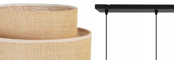 Hængende lampe, loftslysekrone, lampeskærm, boho juta