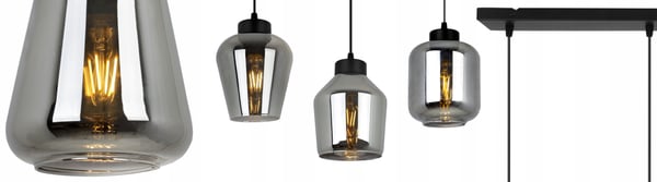 MODERNE ELEGANT HÆNGELAMPE MED GLASSKÆRM