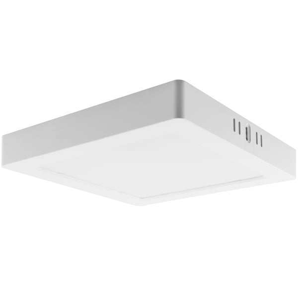 Utanpåliggande LED-taklampa 18W fyrkantig 4000K GLOW vit LUMILED