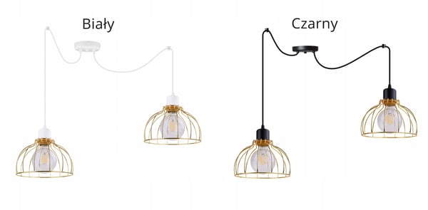 Lofthængende lampe med lysekrone i gylden edderkop-stil