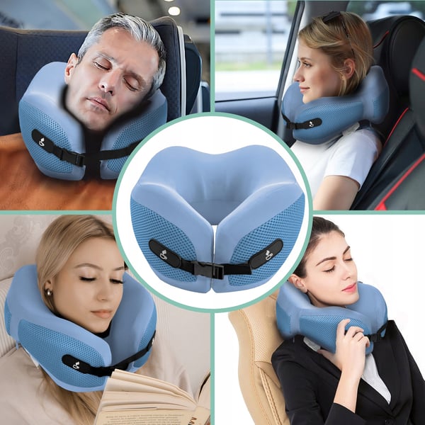 Medi Sleep rejsepude til halsen på et fly
