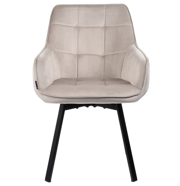 TOGO sammetsklädd snurrstol beige