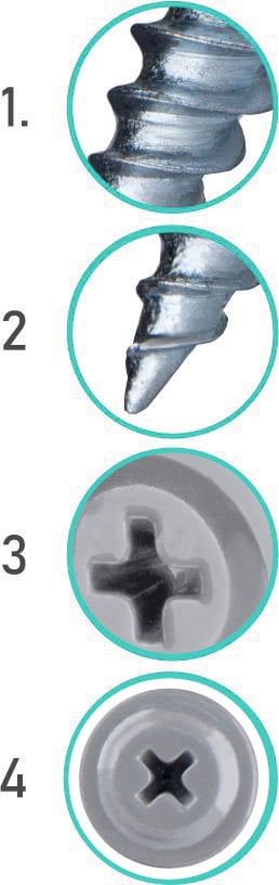 GM-S monteringsforbindelser 4,2x19mm RAL 9006