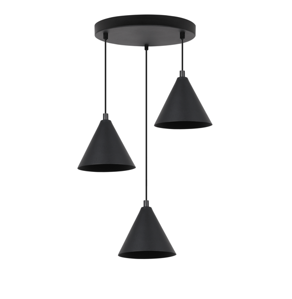 SOHO HÆNGELAMPE SORT 3-FAD 14CM E14