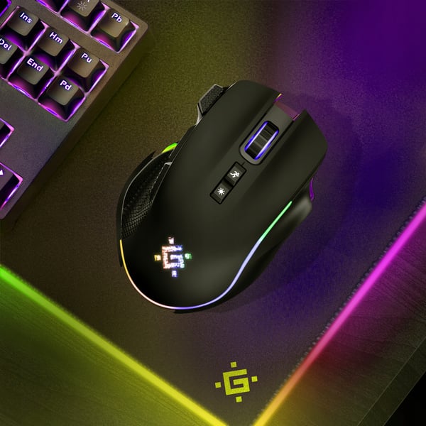 Defender Thunder GM-213 trådløs mus optisk 1600 dpi sort RGB genopladelig 8 knapper Gaming