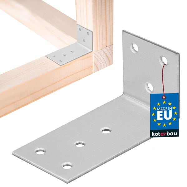 Kotarbau® Kirvesmiehen kulmaliitin ruostumatonta terästä sinkitty 40 x 80 x 40 mm