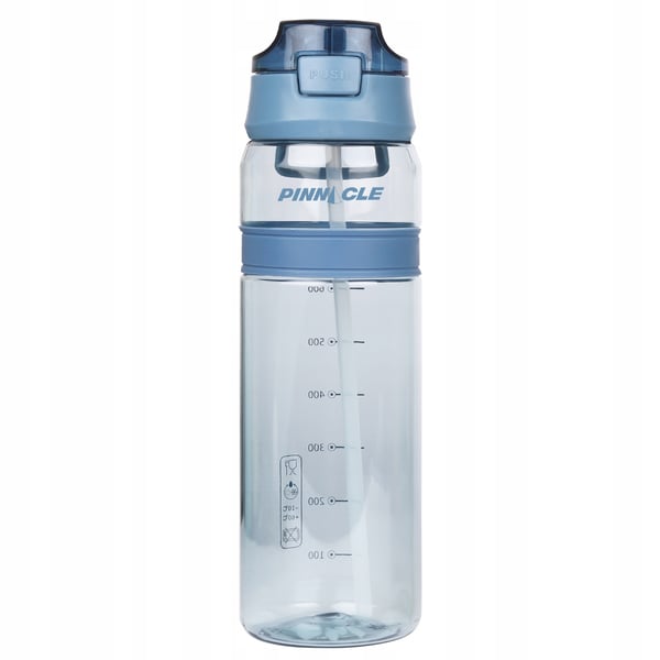 Pinnacle PHY-B-1011 850ml blå vattenflaska med handtag och sugrör