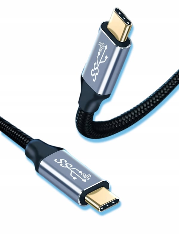 USB C 3.1 Thunderbolt 3 KABEL 100W 10 Gbps 4K 60Hz NYLONFLETKABEL 1M