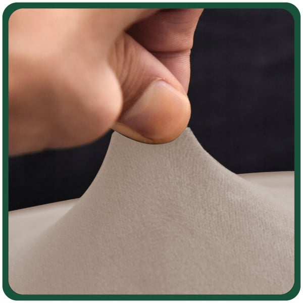 Sittkuddsöverdrag 40x40 cm cool beige elastisk sammet