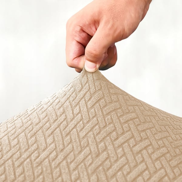 Sædebetræk 40x40cm beige elastisk jacquard [60-Z1-BZ]