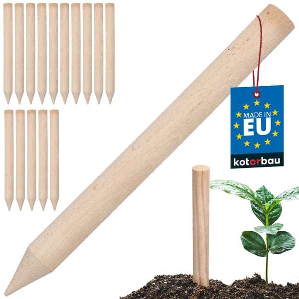 KOTARBAU® geodetiske træpakker til tomater, grøntsager og træer, 30 cm, sæt med 15 stk.