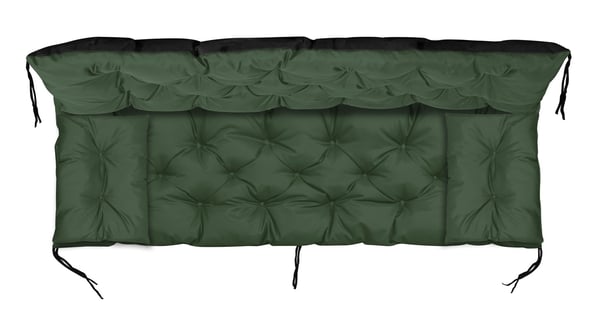 Puutarhapatja 120x60x50 cm + 2 patjaa keinupenkille vedenpitävä vihreä