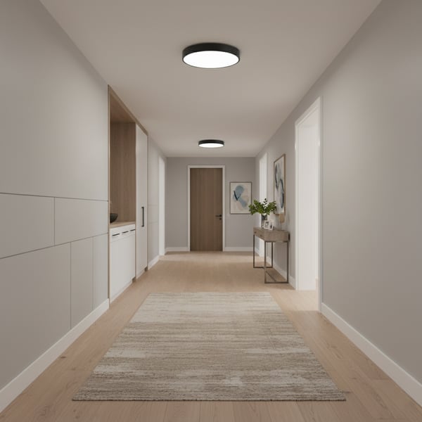 Rund LED loftlampe 40 cm neutral hvid 24w moderne Rund LED loftlampe sort 40 cm - neutral