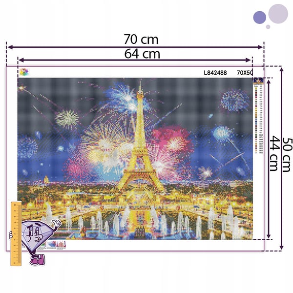 Ob_XL_28 diamantmålning 50x70 - stad, Paris