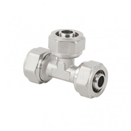 PEX T-fittings 25x20x16 mm skruet massiv