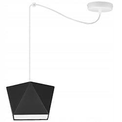 Lofthængende lampe med loftskrone og edderkopskærm