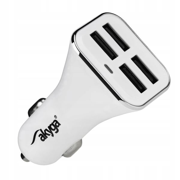 Akyga AK-CH-09 billader 12V 4xUSB 6800mA hvid