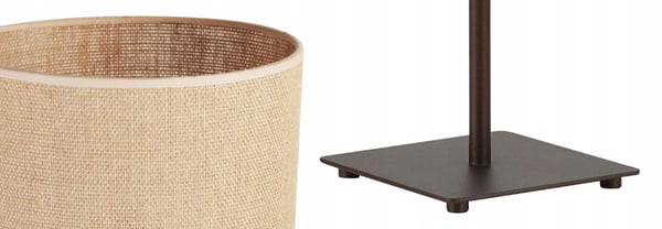 BORDLAMPE I JUTE SKÆRM 20 CM