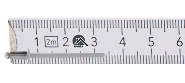 Åbne aluminiumnitter 3,2x6mm RAL9006