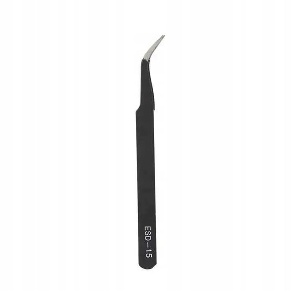 Precisionspincett böjd ESD-15