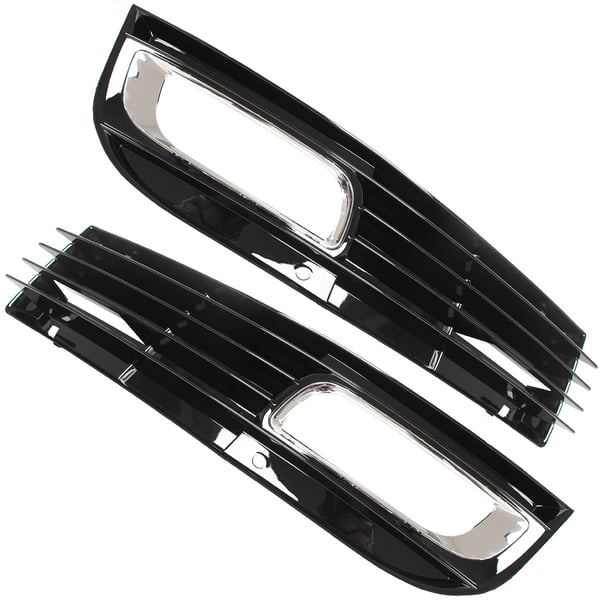Audi A8 D3 FL 08-10 MED HALOGEN-Grill grill i stötfångaren SVART + KROM vänster + höger 2 st. SET