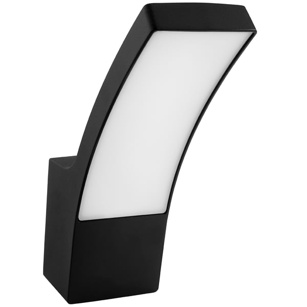 Vägg-LED-belysning för fasad utomhus svart trädgårdskinkigt 10W 4000K IP54 LOGIA LUMILED