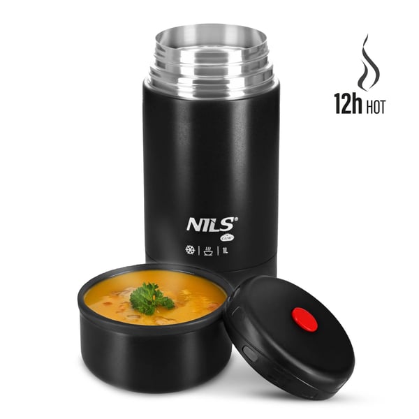 NC3802 Thermoskedel 1000ml sort Nils Camp
