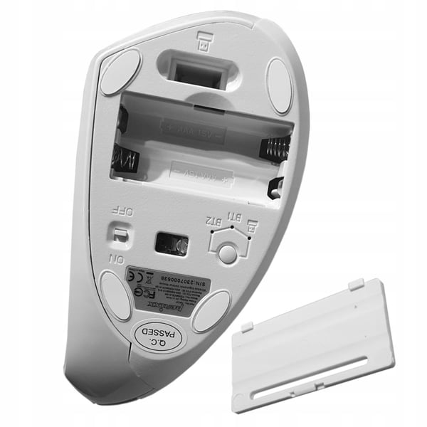 Perixx perimice-813 W trådlös mus optisk vertikal höger vit RF + Bluetooth
