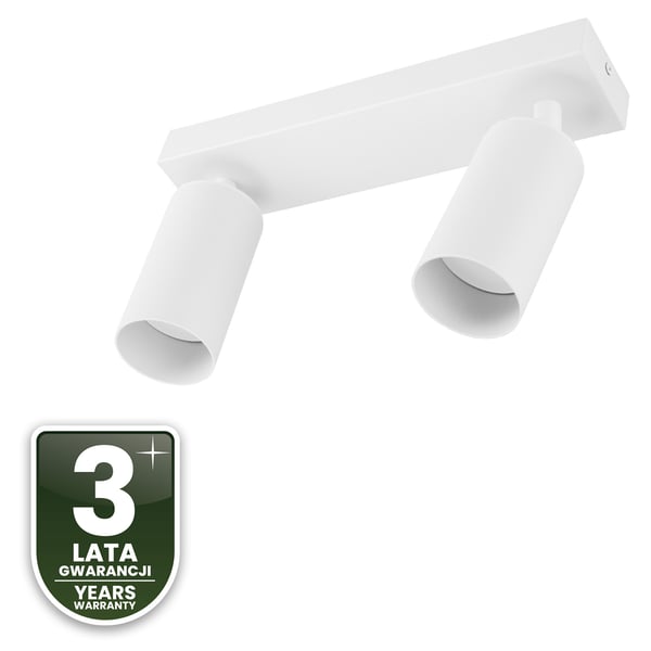 Taklampa spotreflektor TUBA halogenarmatur 2x GU10 TABULA LUMILED