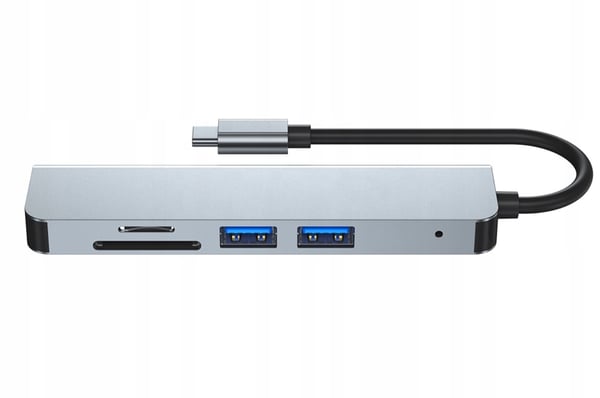Adapter USB-C Hub 3xUSB 3.0 Kortlæser TF/SD Plug and Play
