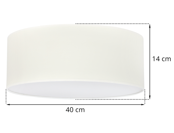 GAJA PLEXI TAKLAMPA CRÈME 40CM E27