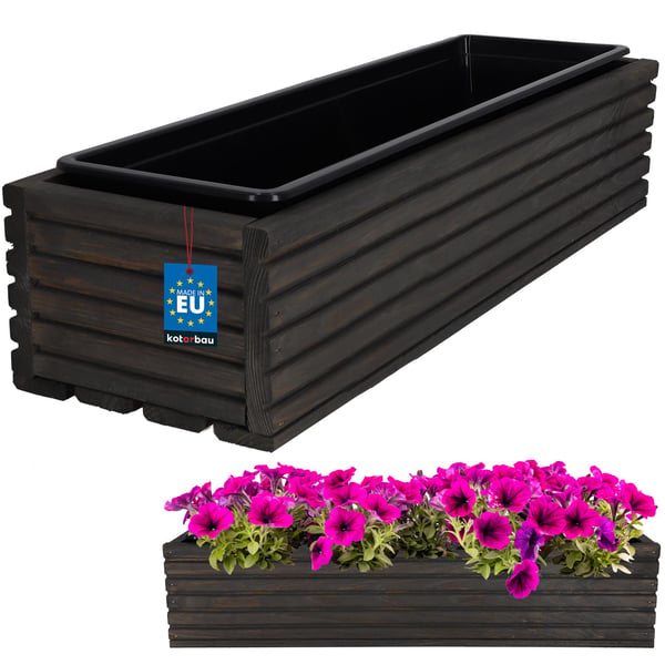 KOTARBAU Trälåda för terrass med insats antracitgrå 64 x 20 cm