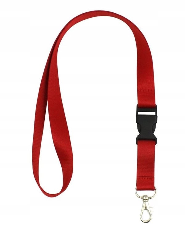 Lanyard röd halsrem för telefon, nycklar och dokument