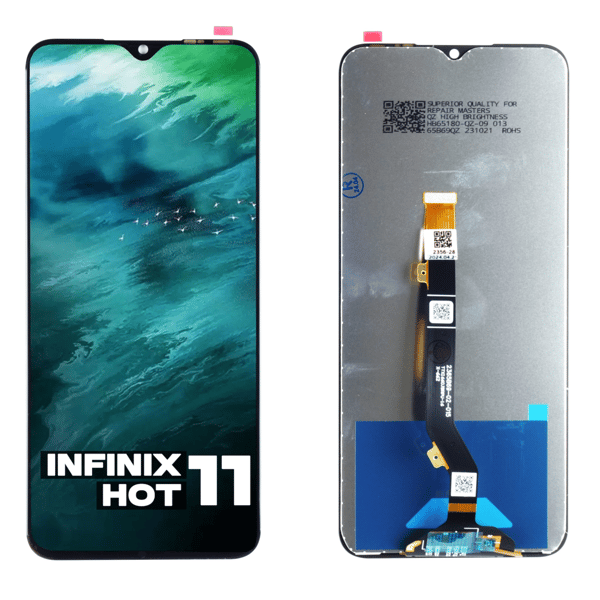 Infinix Hot 11 X662 original LCD-skærm og berøringsskærm renoveret