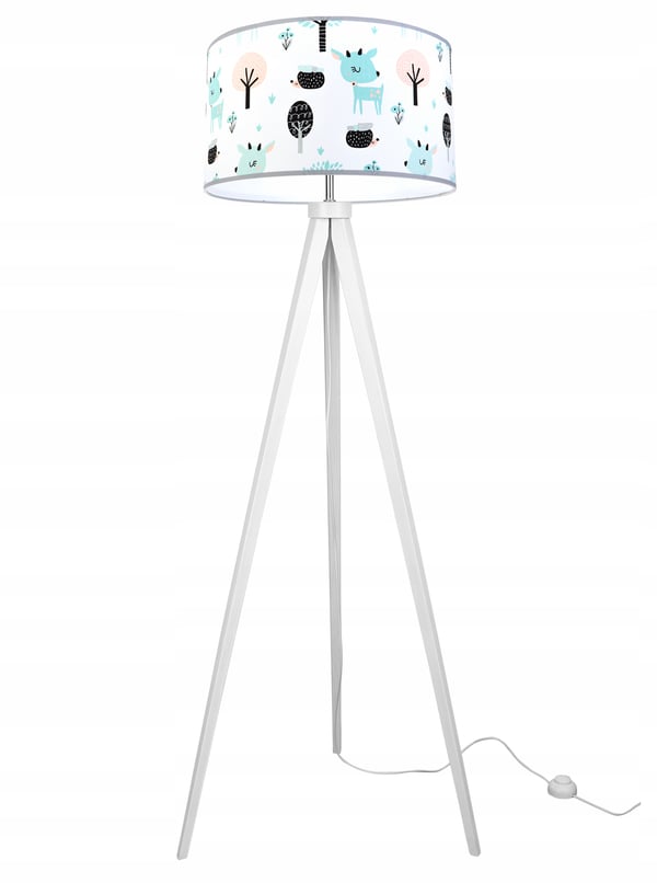 LOFT BØRNESTATIV LAMPE, LAMPESKÆRM, MØNSTER, LED