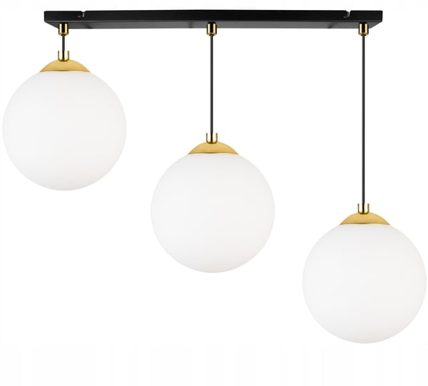 HÆNGENDE LOFTLAMPE, PLAFON, KUGLE, GULD, KROM, LED