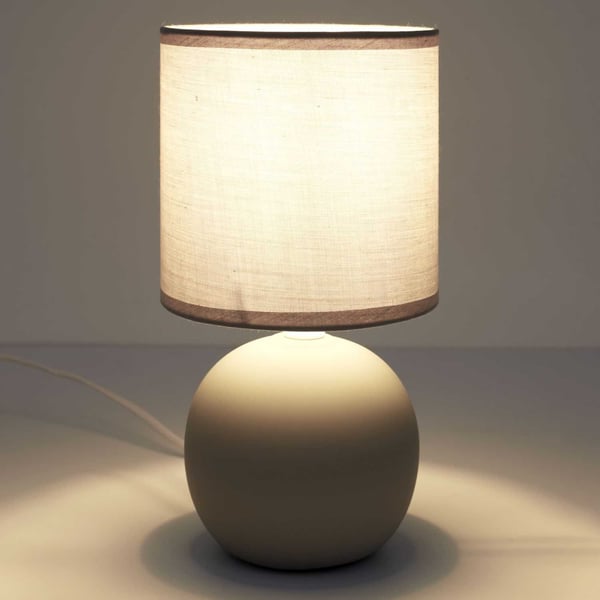 Orba bordslampa, grå, 25 cm, sfärisk