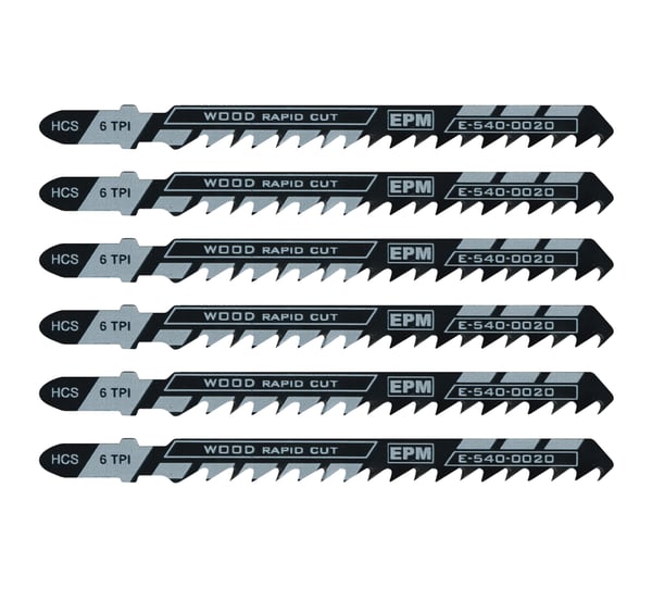PISTOSAHAN TERÄ 100 MM 6TPI PUU T144D 5 KPL - E-540-0020
