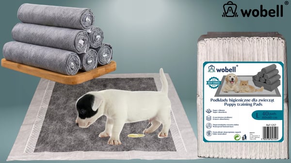 Absorberande hygieniska engångsmattor för hundkiss 60x60 cm 40 st